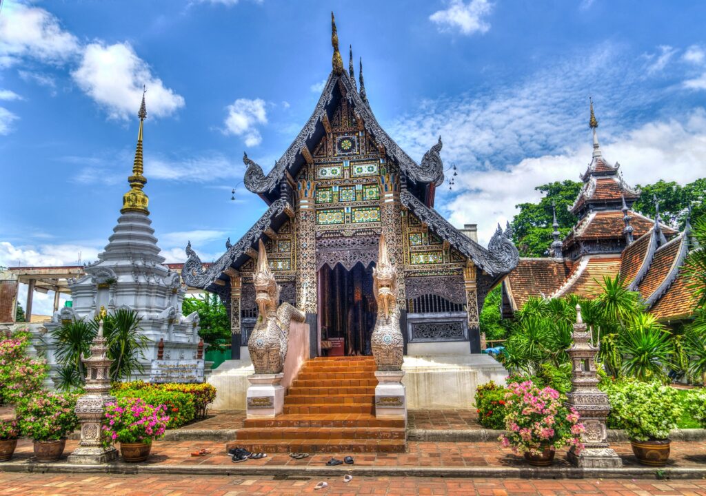 Exterior view of a stunning Thailand temple.