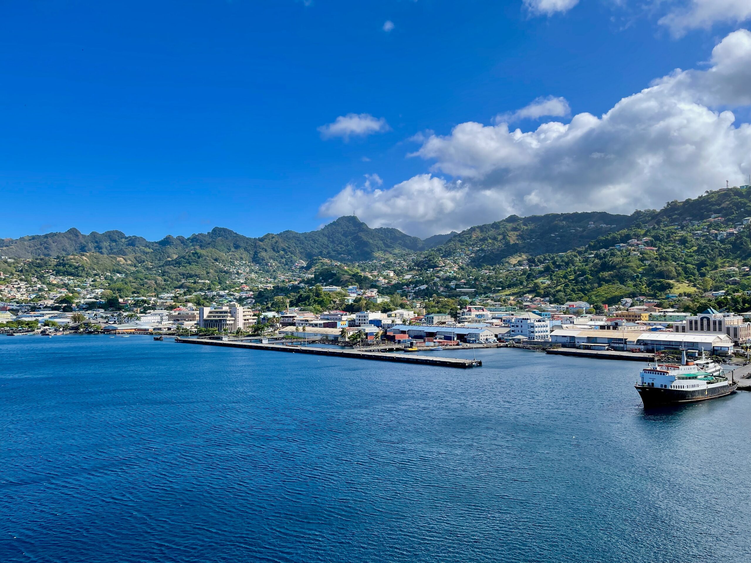 Scenic view of Canouan Island in The Grenadines.