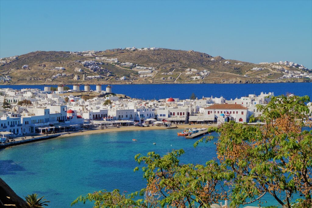 Scenic view of Mykonos.