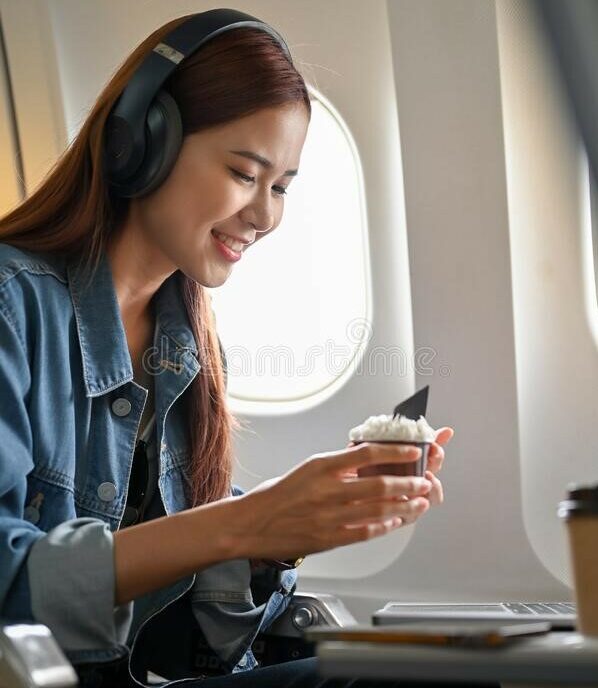 Young woman enjoying her favorite playlist.